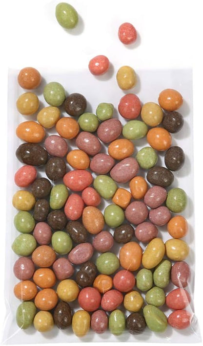 Brandon-super 100 Pcs 8 in x 6 in Clear Flat Cello Cellophane Treat Bags Good for Bakery,Popcorn,Cookies, Candies,Dessert, Birthday 1.4mil.Give Metallic Twist Ties!
