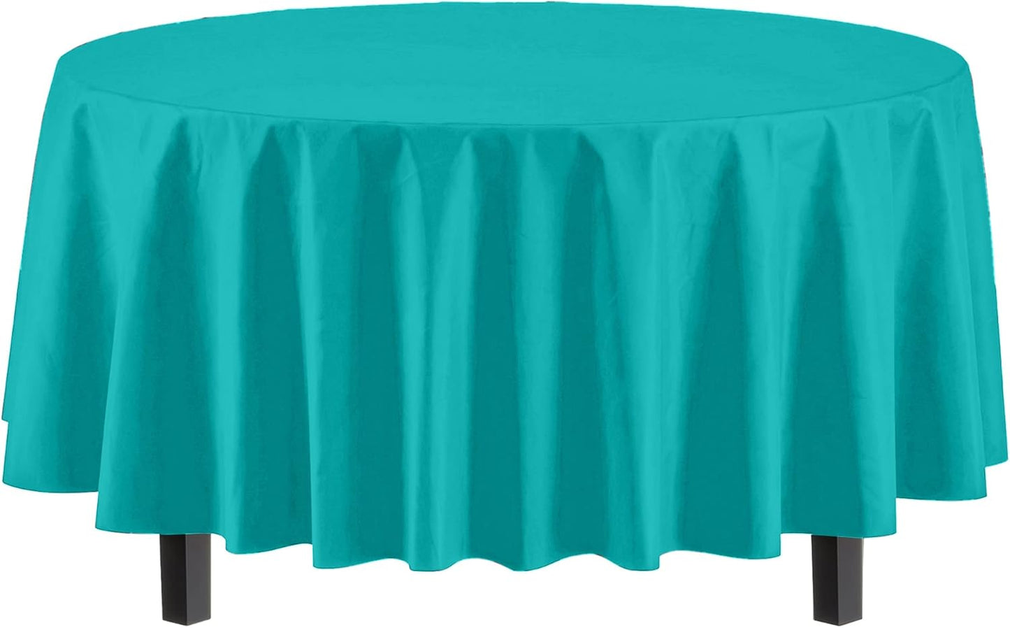 12-Pack Premium Plastic Tablecloth 54in. x 108in. Rectangle Table Cover - Dark Blue - Colors B