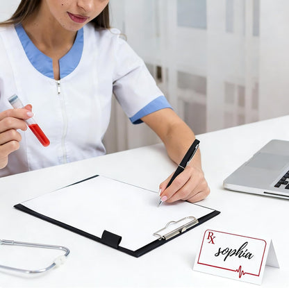 25 Pcs Nurse Themed Food Place Cards Folding Nursing Graduation Table Place Cards Nurse Food Tent Labels for Hospital Nursing Graduation Party Supplies