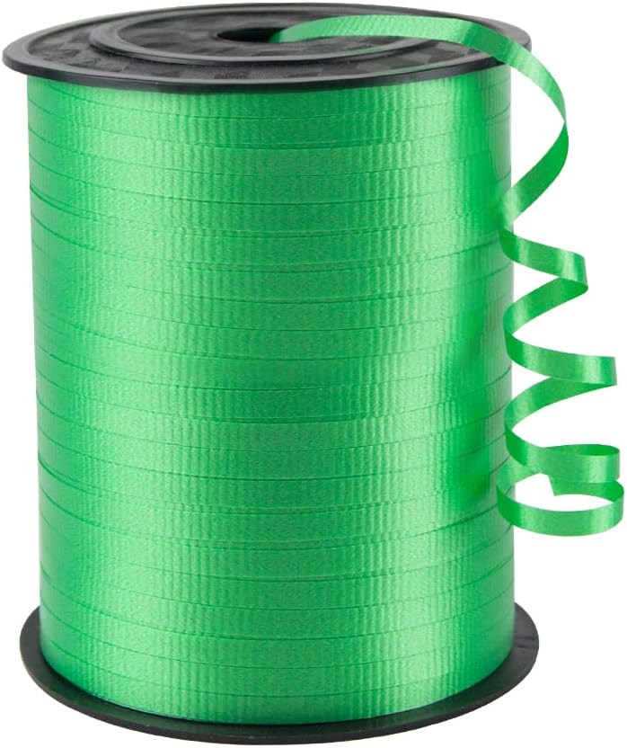 KMER LIFE White Crimped Curling Ribbon, 1/5" Wide x 500 Yards Christmas Curling Ribbons for Gift Wrapping, Party Decoration, Balloon String, Crafting, Balloon Ribbons for Florist Flower (1 Roll)