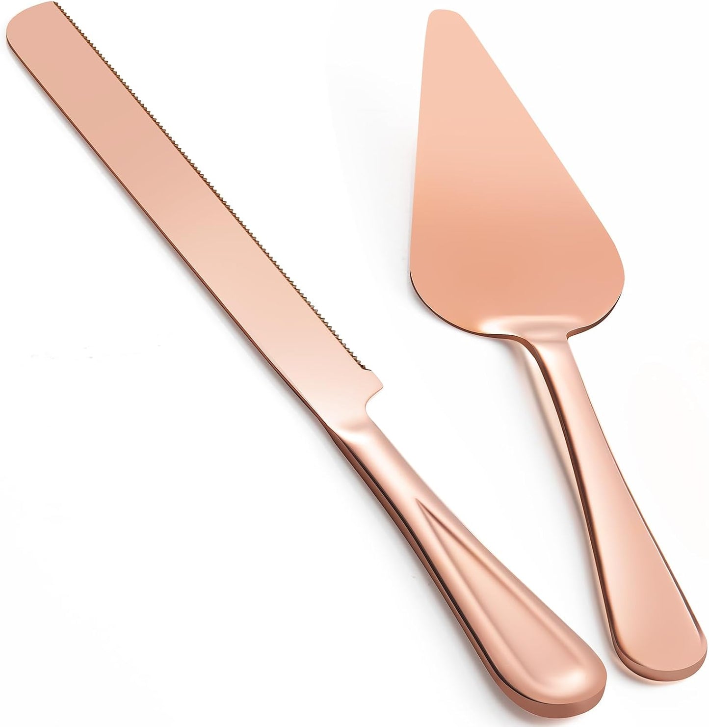 13-Inch Premium Cake Cutting Set for wedding，Exquisite Cake Knife and Server Set with Serrated Design, Ideal for Pastries, Pies, and Desserts (Silver)