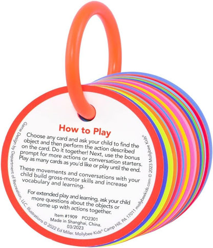 MOLLYBEE KIDS Preschool Outdoor Scavenger Hunt Cards at Home, Gifts for Ages 3, 4