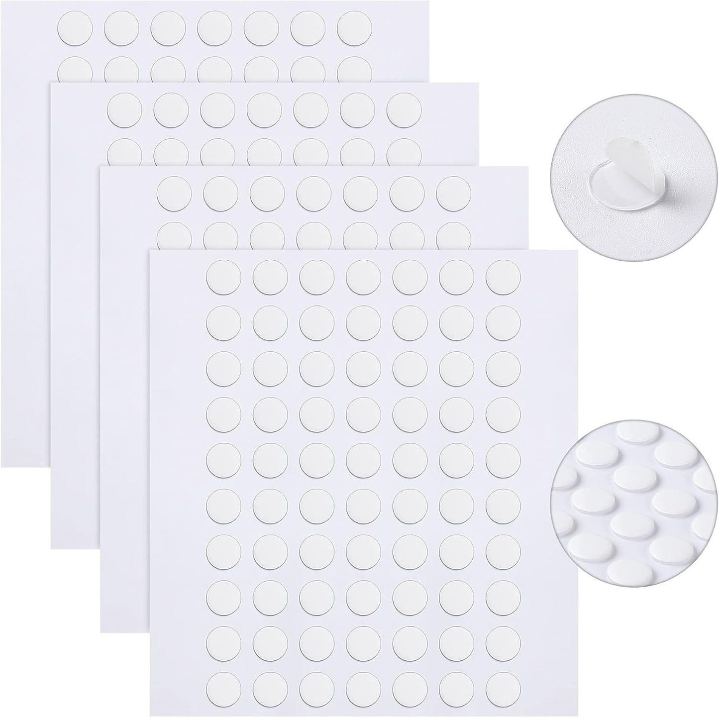 JANYUN 140 Pieces Adhesive Dots,Removable Round Putty Clear Tack No Trace Small Tape Stickers for Wall Hanging Festival Poster Office Party Decoration Picture Crafts