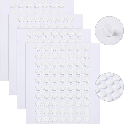 JANYUN 140 Pieces Adhesive Dots,Removable Round Putty Clear Tack No Trace Small Tape Stickers for Wall Hanging Festival Poster Office Party Decoration Picture Crafts
