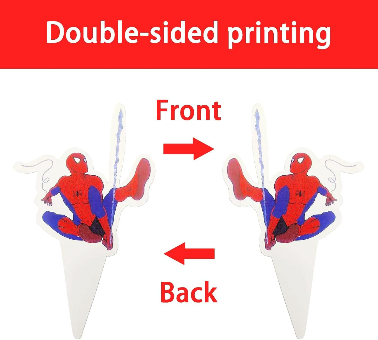 25PCS Spider Cake Toppers, Cute Cartoon Cupcake Toppers, Spider Themed Birthday Party Cake Decorations & Party Supplies