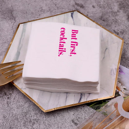 Funny Cocktail Napkins 100Pcs Funny Quotes Saying Disposable Paper Party Napkins 4.5 x 4.5 Two-ply (I Feel Sorry For People Who Don’t Know Us Napkins)
