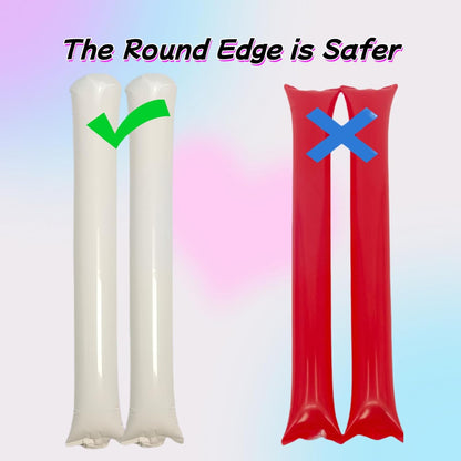 40pcs Round headTeam Spirit Boom Sticks Thunder Sticks Cheering Sticks Team Spirit Plastic Cheerleading Spirit Stick Clapper Inflatable Noise Maker Sports Supply (Glitter color)