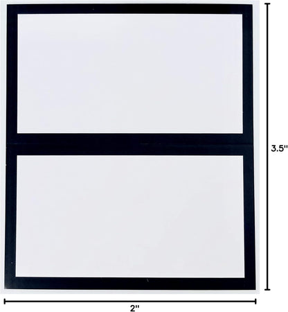 Tented Place Cards - 50 pack - Folded Place Cards are ideal for Wedding Placecards, Buffet food label, Banquet tables, Cocktail Parties, and Name Cards. Made of 14 pt. Matte Card Stock.