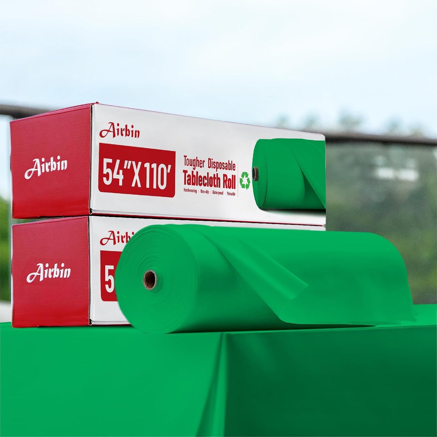 Plastic Table Cloth, 310 Ft X 54 in Disposable Tablecloth White Plastic Tablecloth with Any Cut Sliding Cutters Premium Table Cover Roll for Picnics, Parties, Birthdays, Weddings