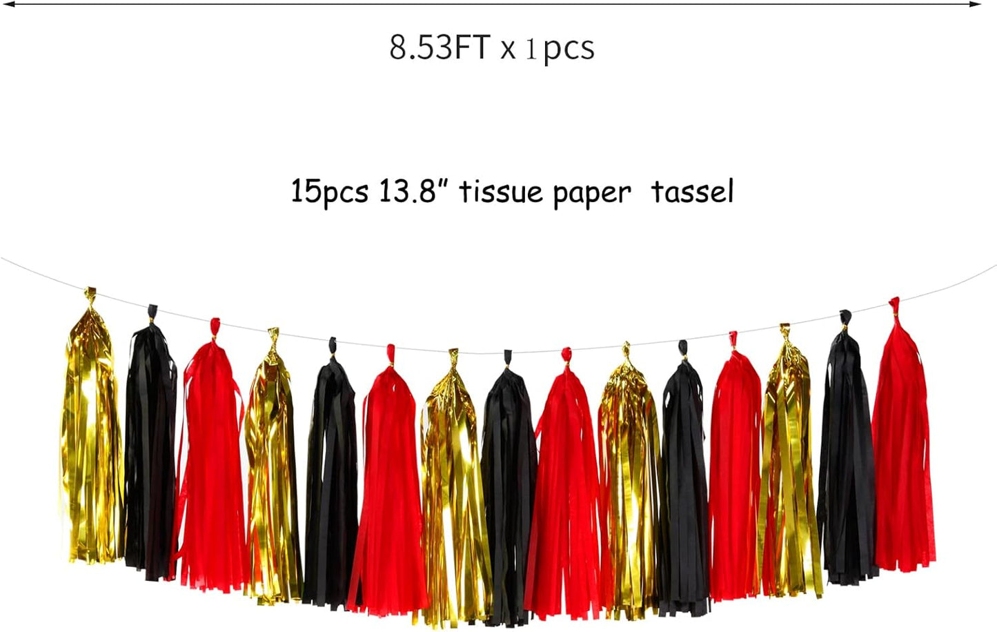 Navy-Blue White-Silver Tassel Garland Streamers - 15pcs Party Decorations Tissue Paper Tassels Banner,Graduation 2025 Wedding Baby Bridal Shower Hanging Decoration Boy Birthday Backdrop Decor Panduola