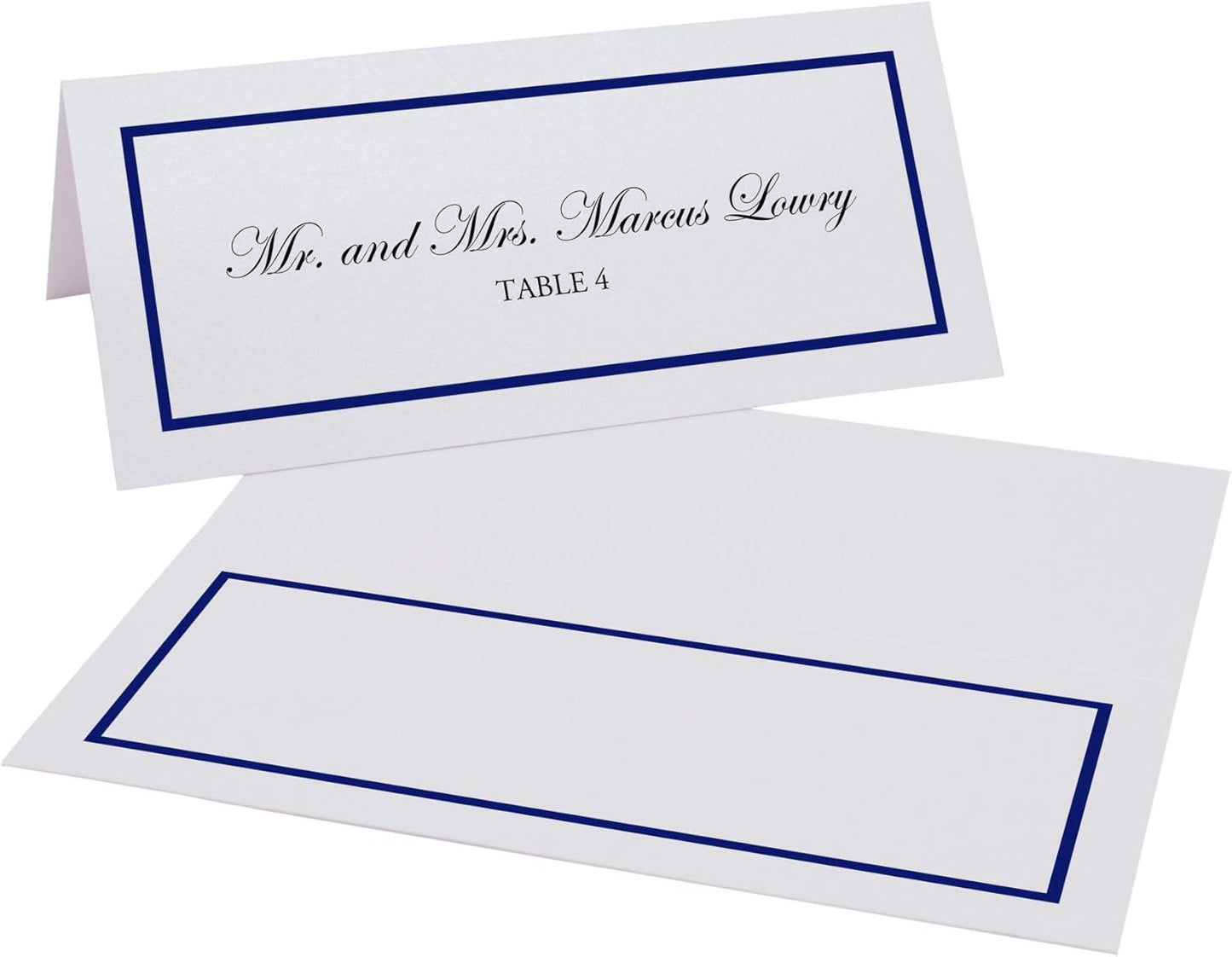 Single Line Border Printable Place Cards, Gold (Choose Color), Set of 60 (10 Sheets), Laser & Inkjet Printers - Wedding, Party, Dinner, and Special Events - Made in the USA