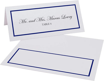 Single Line Border Printable Place Cards, Gold (Choose Color), Set of 60 (10 Sheets), Laser & Inkjet Printers - Wedding, Party, Dinner, and Special Events - Made in the USA