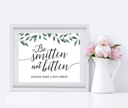 Andaz Press Wedding Party Signs, Natural Greenery Green Leaves, 8.5x11-inch, Bridal Shower Scavenger Hunt, 1-Pack - Colors B