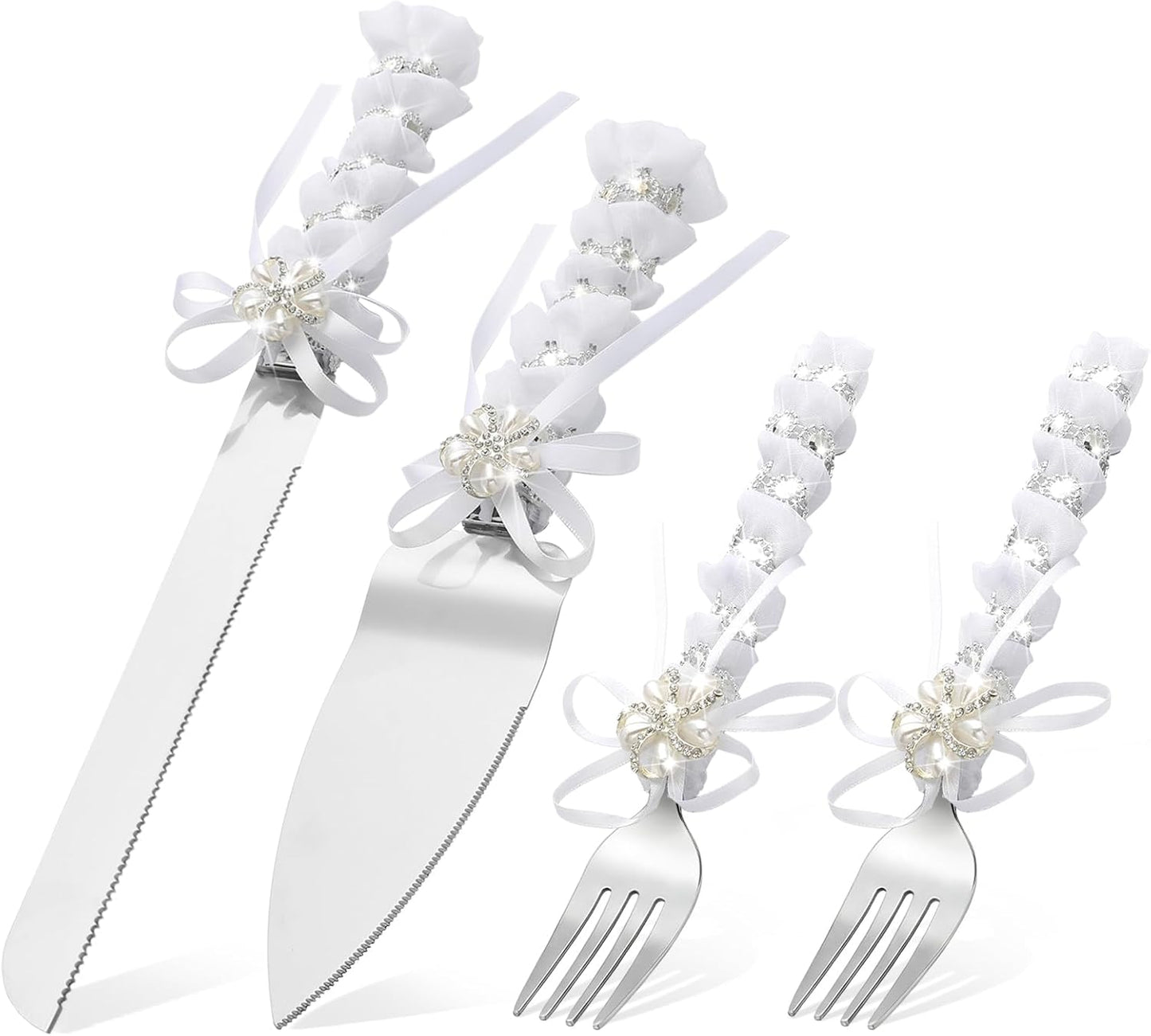 Wedding Cake Knife and Server Set Lace Rustic Handle Cake Cutting Set Pie Dessert Servers for Weddings Anniversaries Bridal Shower Couples Engagement Gifts