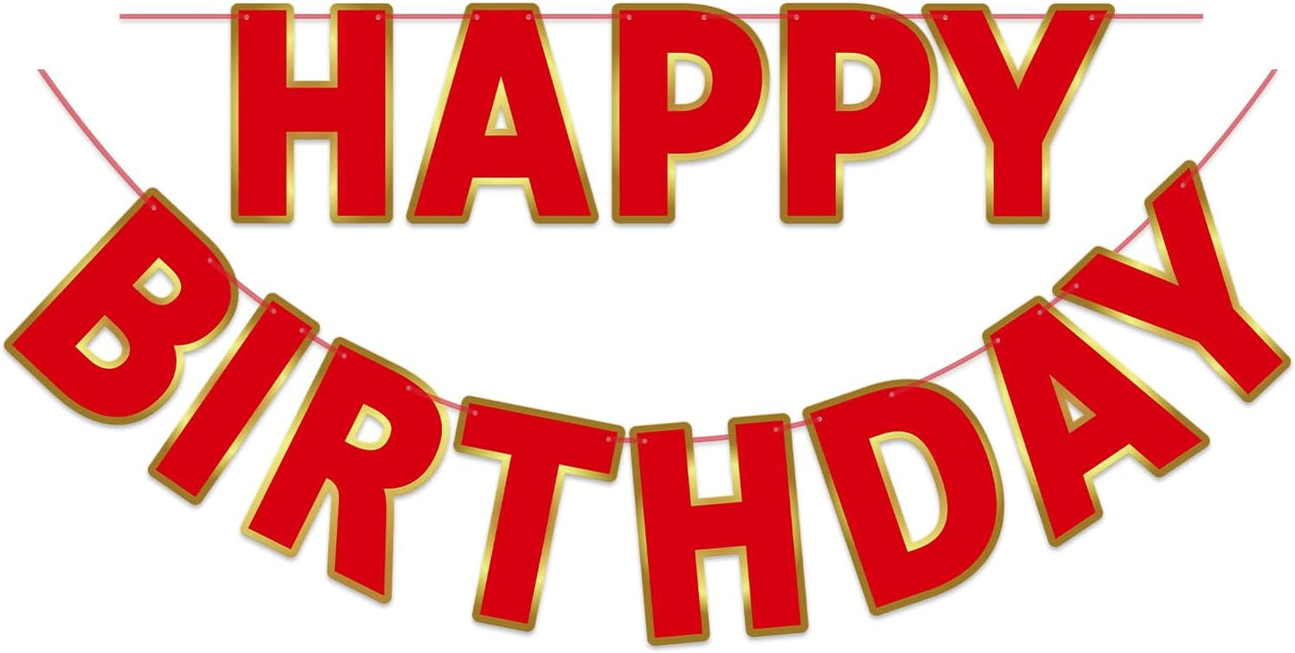 Happy Birthday Banner - 9ft Pre-Strung Happy Birthday Sign for Women, Men, Girls, Boys - No DIY Birthday Decorations & Party Supplies(Macaron)