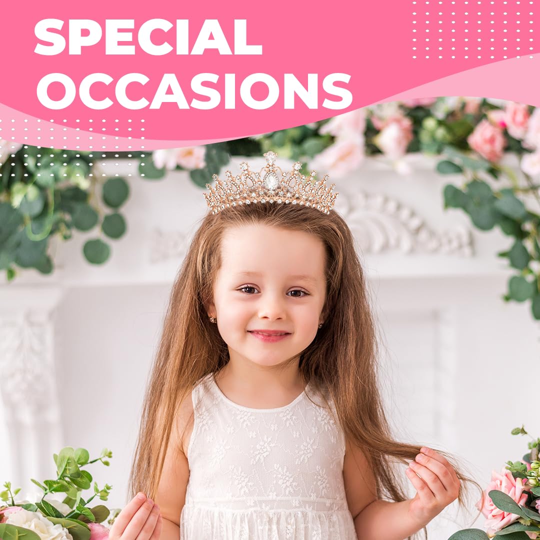 Birthday Tiara Crown with Sash for Women, Headband Hair Accessories for Wedding Party Costume