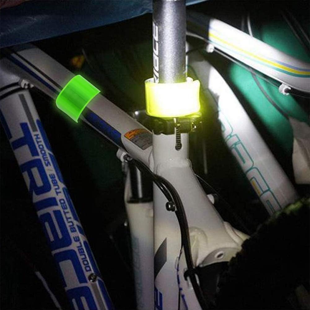 20 Pcs Reflector Snap Bands Fluorescent Slap Armbands High Visibility Slap Reflector Strips Safety Bands for Children Adults Boys and Girls When Cycling Running Hiking Jogging