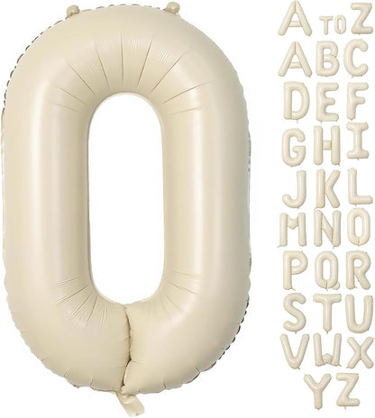 Cream Letter A Balloons,40 Inch Balloons Letter A Mylar Helium Large A Balloon for Birthday Party Anniversary Decorations