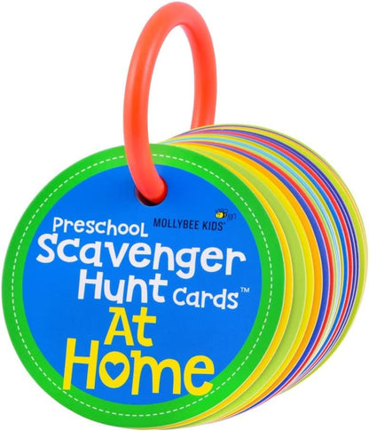MOLLYBEE KIDS Preschool Outdoor Scavenger Hunt Cards at Home, Gifts for Ages 3, 4