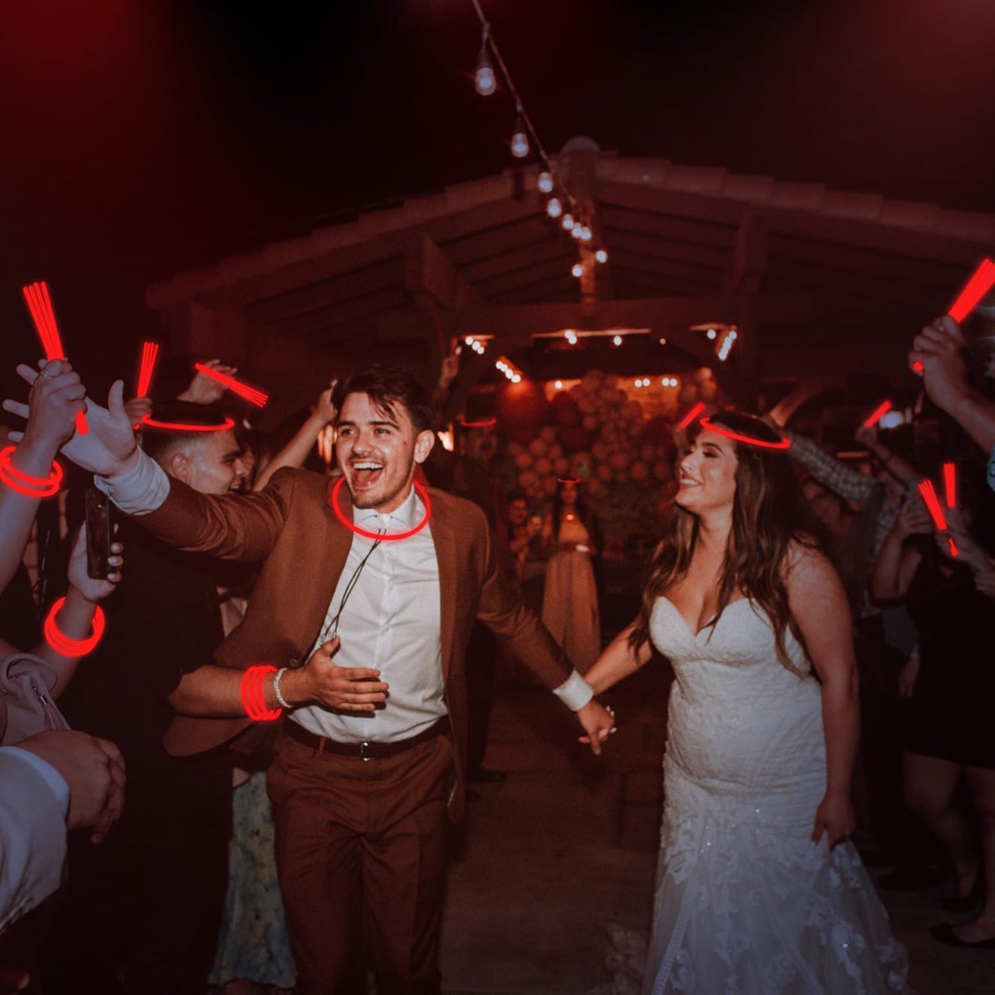 300 PCS Glow Sticks Bulk Glow Bracelet and Necklaces with 150PCS Connectors 8" Glowsticks Light Up Neon Party Favors for July 4th Halloween Wedding Birthday Hawii Carnival(RedBlueWhite)
