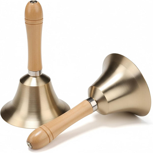 Super Loud Solid Brass Hand Call Bell