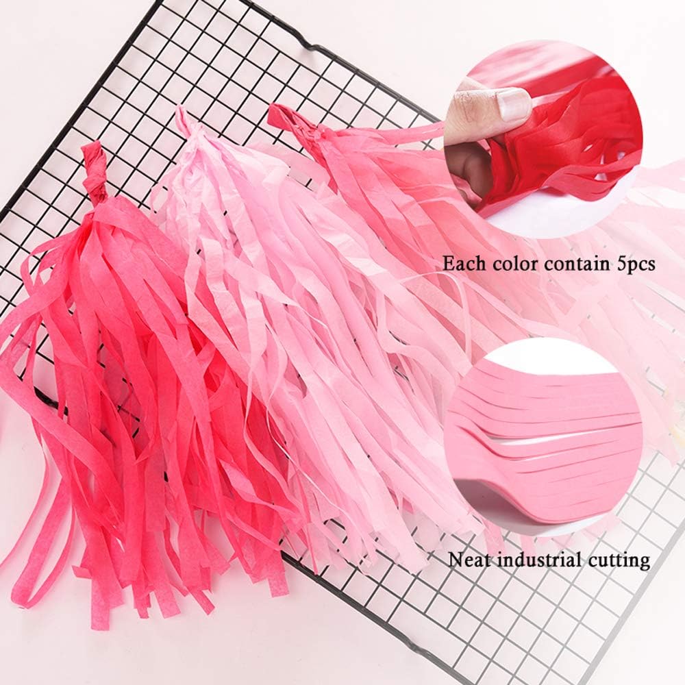 9.8in Blue Tissue Paper Tassel DIY Hanging paper decorations Party Garland Decor for Party Decorations Wedding,Festival,Baby Shower Decoration 20PCS25cm