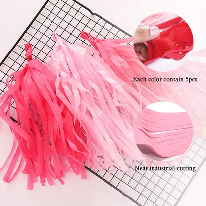 9.8in Blue Tissue Paper Tassel DIY Hanging paper decorations Party Garland Decor for Party Decorations Wedding,Festival,Baby Shower Decoration 20PCS25cm