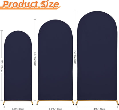 3-Piece Arch Cover Bundle – 7.2FT, 6.6FT & 6FT Stretch Spandex Backdrop Set – Wedding, Birthday & Photo Booth Arch Covers for Every Event