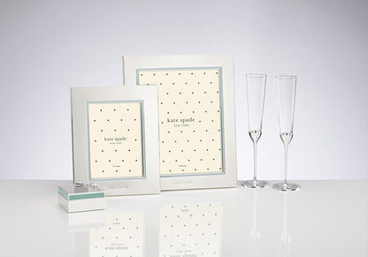 Kate Spade New York Take the Cake Knife and Server 2-Piece Dessert Serving Set, Silver-plate and Turquoise