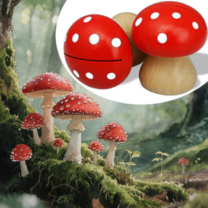 8Pcs Cute Wood Place Card Holders and 40Pcs Kraft Place Cards, MINI Mushroom Table Number Holders, Food Labels for Buffet, Name Card Photo Picture Holders for Harvest Fall Thanksgiving Wedding Party