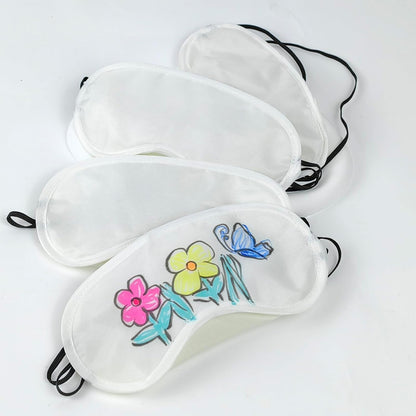 REDANHA 20 PCS White Eye Mask with 10 PCS Fabric Marker Pens Sleep Mask Slumber Party Favors for Party Games Sleep White Soft Shade Blindfold Eye Covering