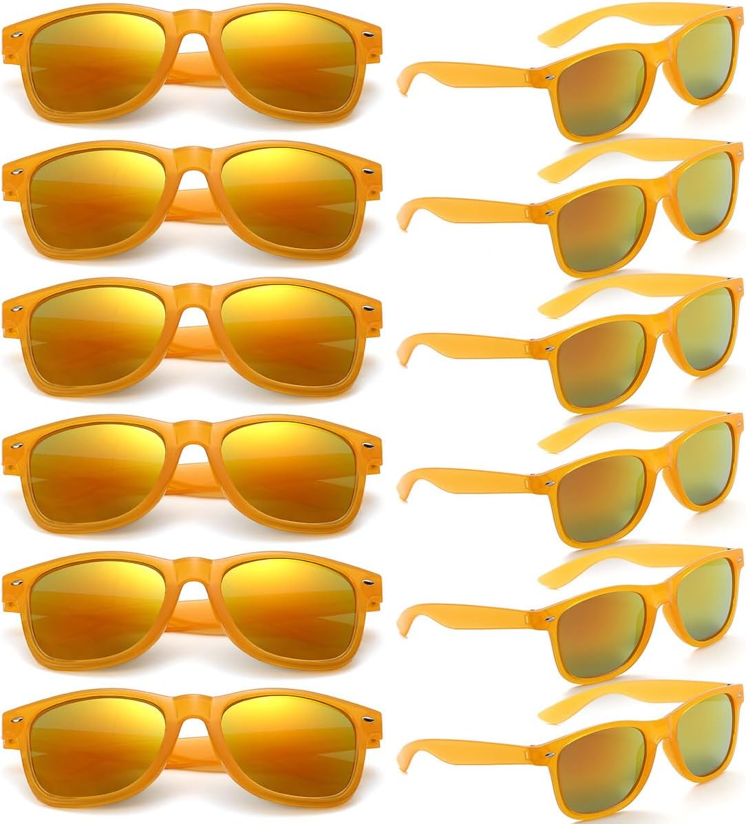 Party Sunglasses Bulk - Adult Retro Plastic Pack of 12 Vintage Sunglasses for Men Women - Party Favors