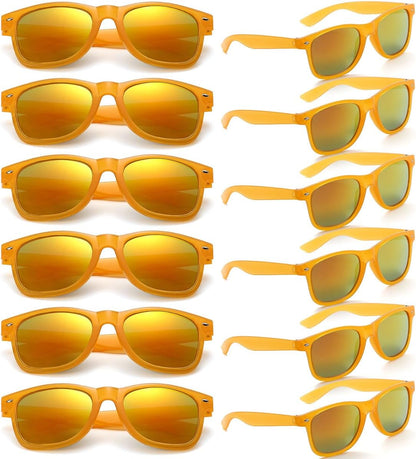 Party Sunglasses Bulk - Adult Retro Plastic Pack of 12 Vintage Sunglasses for Men Women - Party Favors