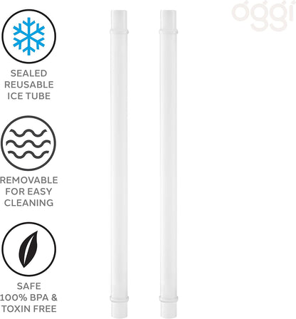 OGGI Beer Tower 88oz - Beverage Dispenser with Spigot & Ice Tube, Margarita Tower, Mimosa Tower, Perfect Drink Dispensers for Parties, Drink Tower, Holds 6 Pints of Beer – Stainless