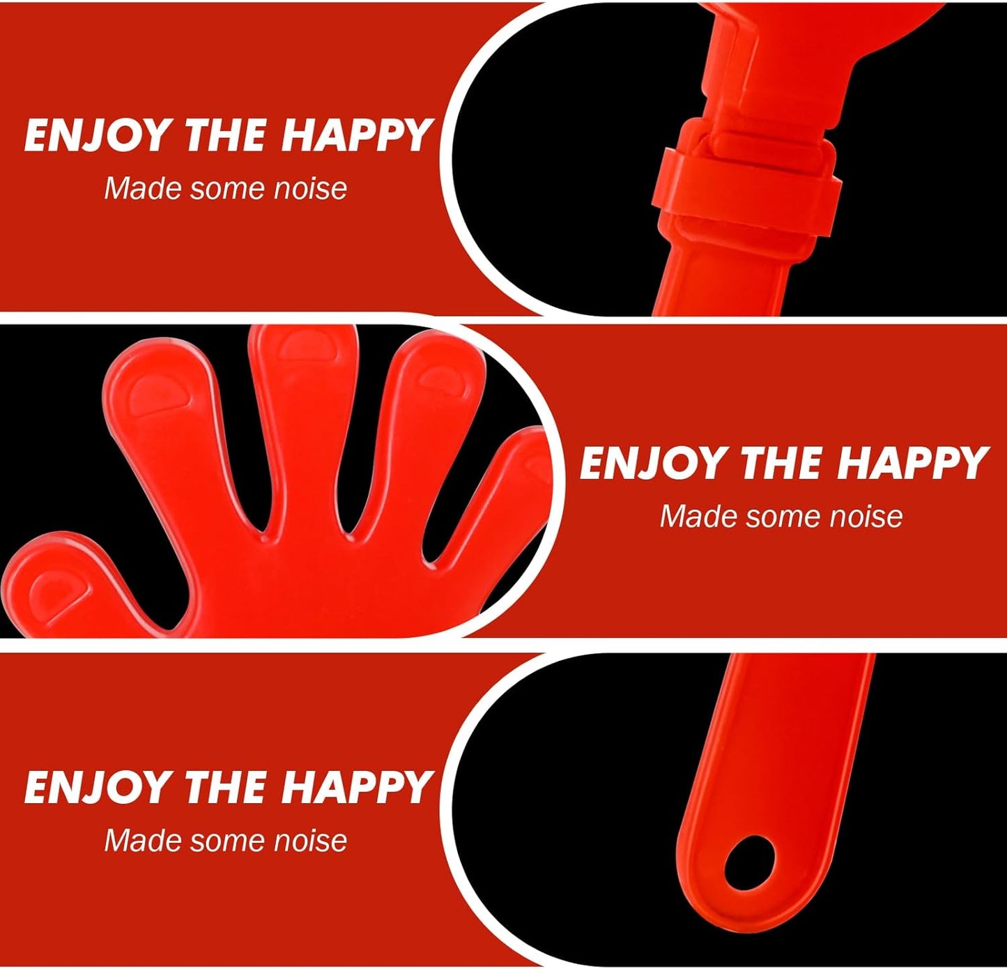 20 Pcs Hand Clappers Noisemakers 7.5 Inch Clappers Noisemakers Plastic Hand Clappers for Birthdays Game Football Sporting Events Cheers Supplies Dance Basketball Football Noisemakers(Purple)