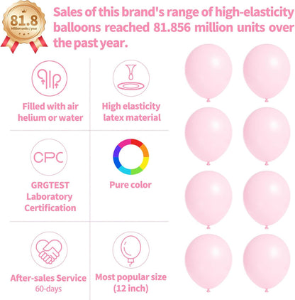 110pcs Black Balloon 12 inch, Black Latex Balloons for Birthday Party Baby Shower Wedding(with 2 Ribbons). - Colors A