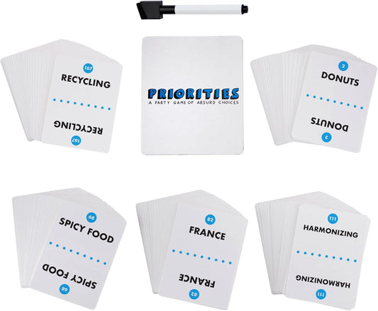 Priorities Game | A Party Game of Absurd Choices | Hilarious Card Games for Adults and Teens | Ages 14+ | 2+ Players | 30 Mins.