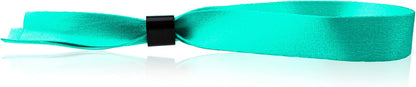Wristco 100 Blue Cloth Event Wristbands – Plastic Closure to Prevent Transfer or Reuse – Premium-Grade Fabric Bracelets for Party Entry, Summer Camp, VIP Identification, Drink Ticket ID