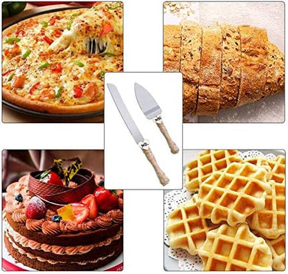 MR MRS Wedding Cake Knife and Server Set Pizza Pie Cake Knife Cutter Serveing