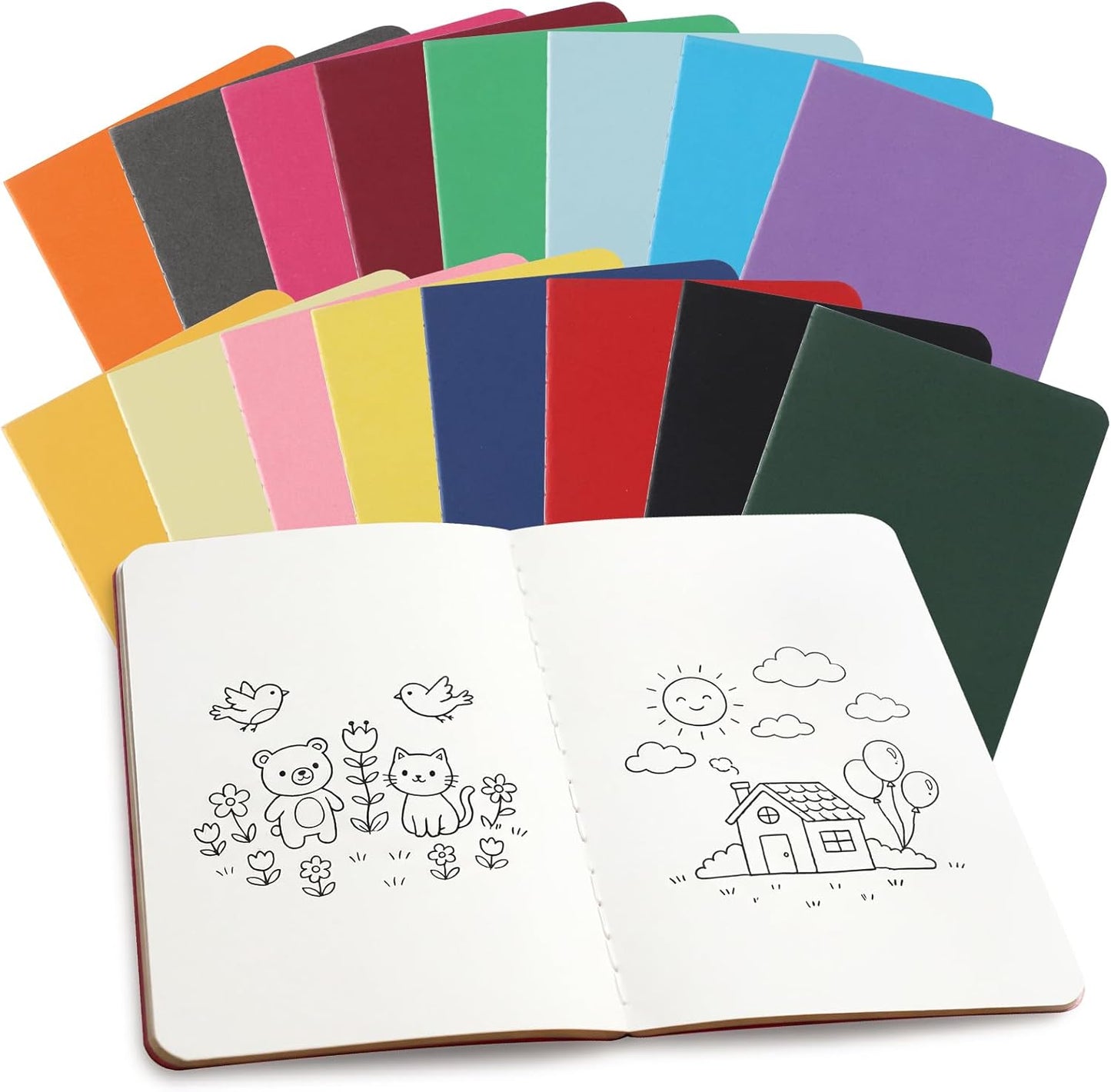 BESARME 16 Pack Mini Notebooks Bulk, A6 Small Lined Pocket Notebook End of Year Gifts for Students Elementary School Graduation Gifts for Kids Students School Supplies