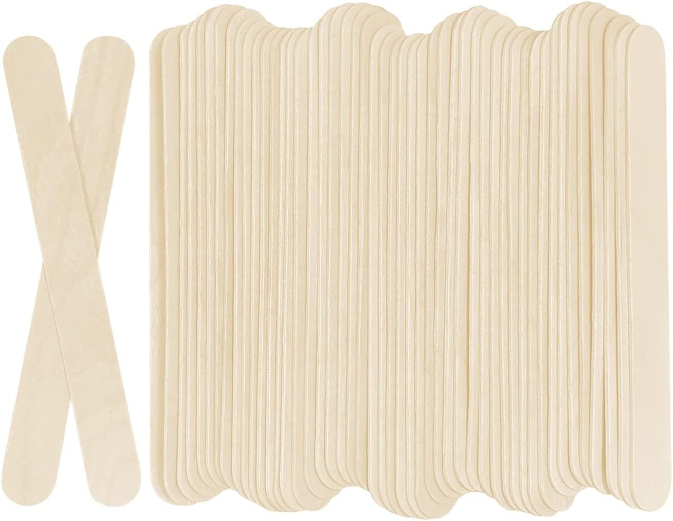 KTOJOY 100Pcs Jumbo Wooden Craft Sticks Popsicle Stick 6” Long x 3/4”Wide Treat Ice Pop for DIY Crafts，Home Art Projects, Classroom Supplies