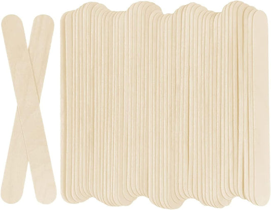 KTOJOY 100Pcs Jumbo Wooden Craft Sticks Popsicle Stick 6” Long x 3/4”Wide Treat Ice Pop for DIY Crafts，Home Art Projects, Classroom Supplies