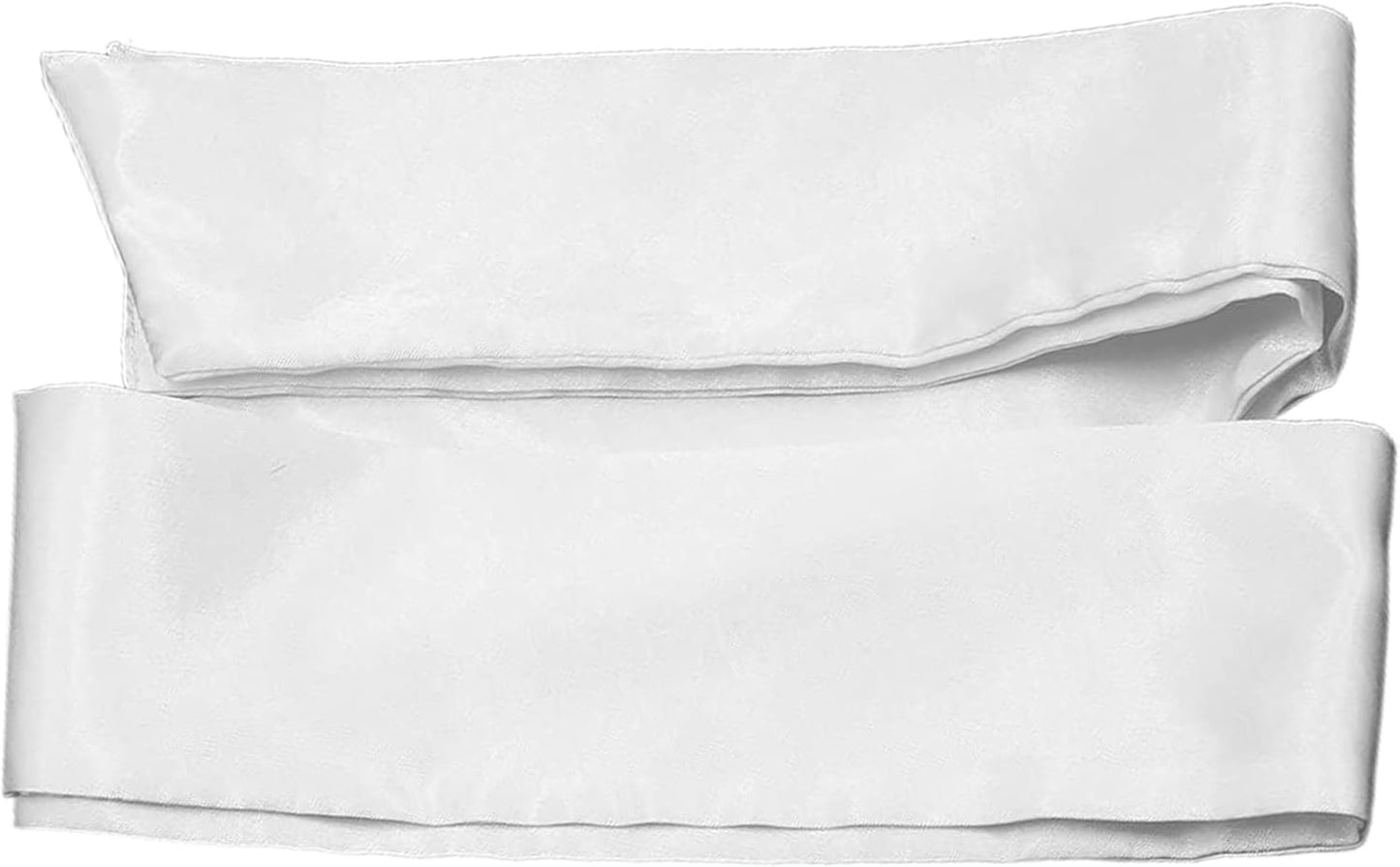 Blindfolds for Party Games Blindfolds for Adult Play/Adults Couples/Party Games, 4.92ft Satin Eye mask, Polyester Satin Sleep Mask, Romantic White Blindfold