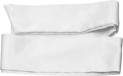 Blindfolds for Party Games Blindfolds for Adult Play/Adults Couples/Party Games, 4.92ft Satin Eye mask, Polyester Satin Sleep Mask, Romantic White Blindfold