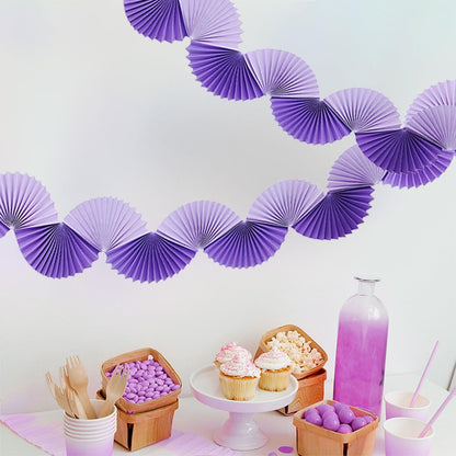 Paper Fan Garland - Paper Fan Garland Party Decorations - Perfect for Birthday Parties, Holiday Decorations, Family Gatherings, Weddings and More (Red)