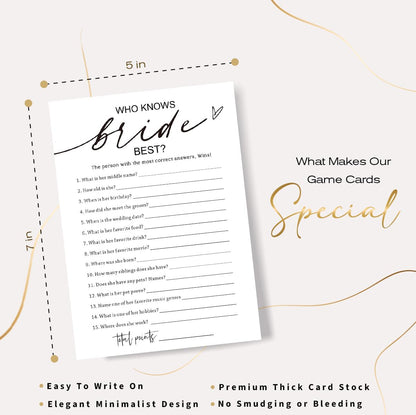 Bridal Shower Bingo, What Will The Bride to Be Receive, 25Pcs Bridal Bingo Game Cards, Engagement Party Games for Guests, Minimalist White Wedding Party Supplies - A18