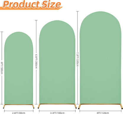 3-Piece Arch Cover Bundle – 7.2FT, 6.6FT & 6FT Stretch Spandex Backdrop Set – Wedding, Birthday & Photo Booth Arch Covers for Every Event