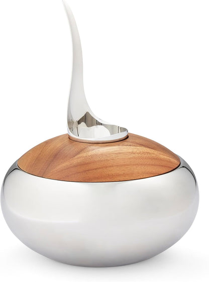 nambe Scoop Ice Bucket | Insulated Ice Bucket with Lid and Ice Scoop | Stainless Steel Chiller for Cocktail Bar, Parties Barware and Serve ware | Home Bar & Bar Cart Accessory | Dishwasher Safe