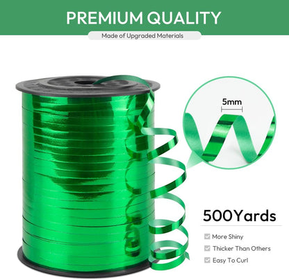 KMER LIFE White Crimped Curling Ribbon, 1/5" Wide x 500 Yards Christmas Curling Ribbons for Gift Wrapping, Party Decoration, Balloon String, Crafting, Balloon Ribbons for Florist Flower (1 Roll)