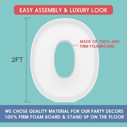 JW Passion - Premium Quality Made 3FT Tall Mosaic Balloon Frame Big Marquee Light Up Letters DIY Kit for Birthday Party Wedding Backdrop Decor Letter A Pre-Cut Foam Board